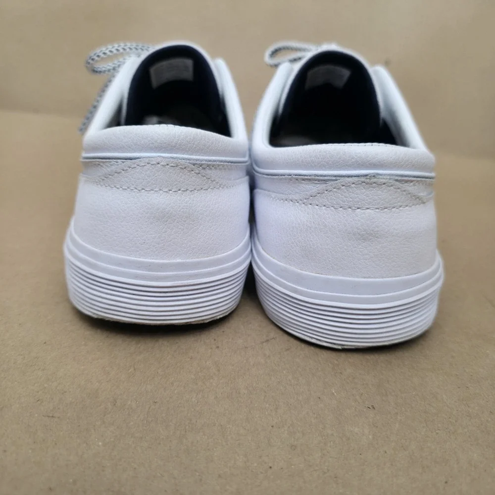 Polo Ralph Lauren Sz 10.5 D Faxon Low Mens White Athletic Leather Shoes Sneakers